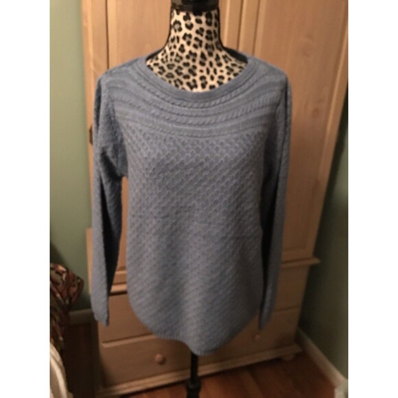 Croft & Barrow Soft Sweater Pull Over boat neck Style P2XL Long Sleeve Blue New - Picture 1 of 10